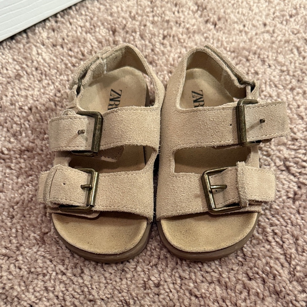 Zara Kids Beige Buckle Sandals